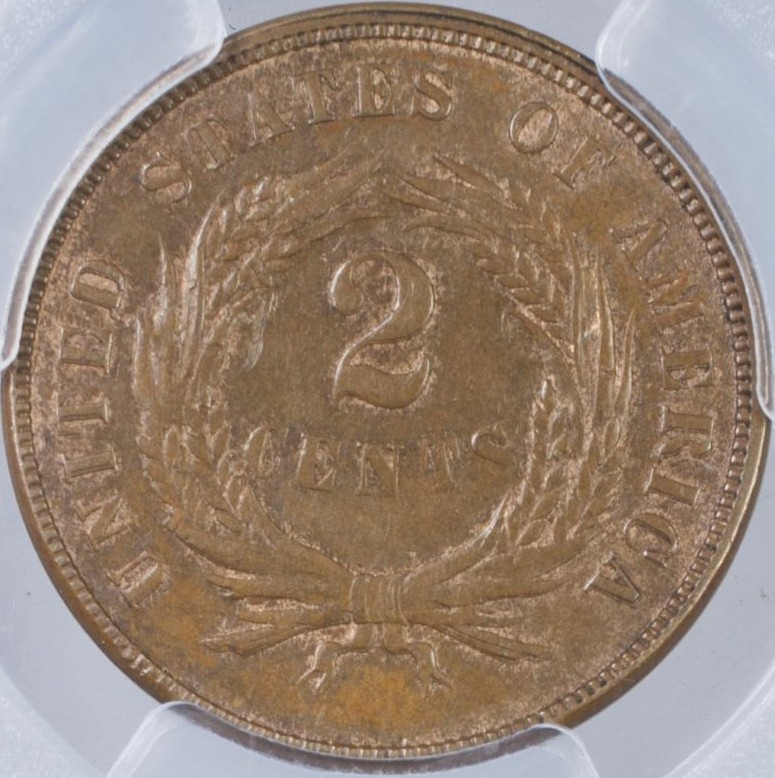 1865-Two-Cent-Copper---Doubled-Die-Reverse-Ddr-And-